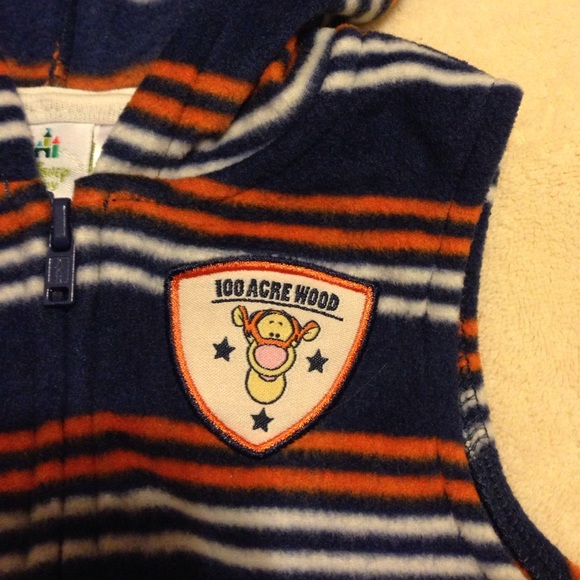 Disney Tigger Ear Hooded Fleece Vest - Picture 2 of 5